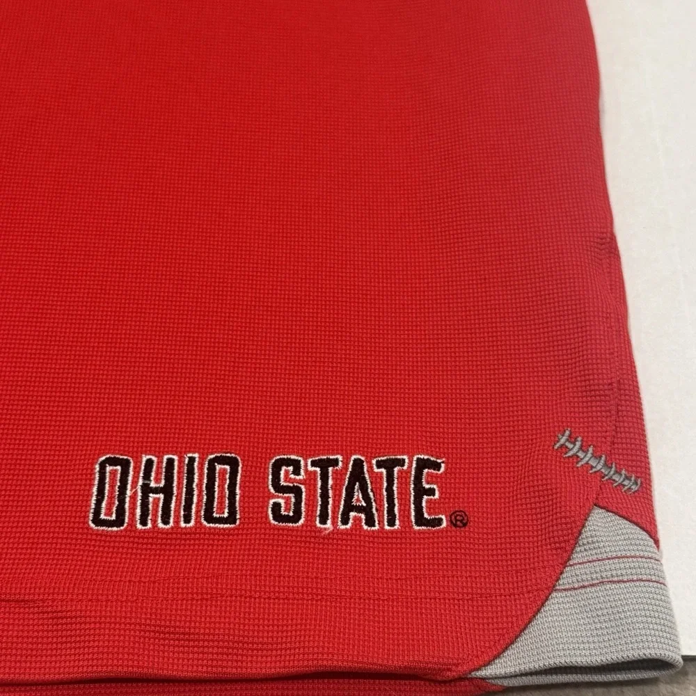 Ohio State Buckeyes Polo‎ Shirt Mens Large Nike Team Fit Dry Red Pullover Golf